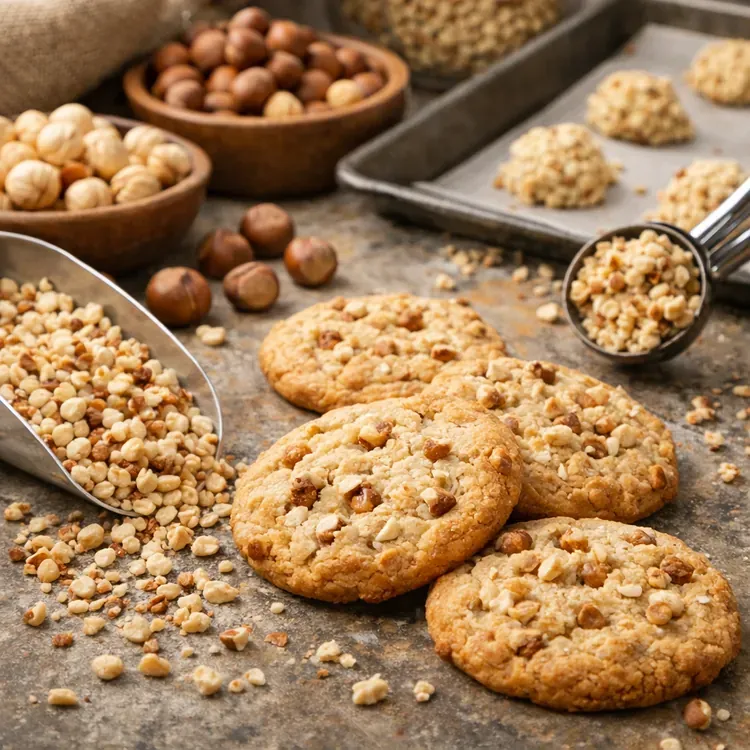 Hazelnut pieces for chocolate chip alternatives illustration