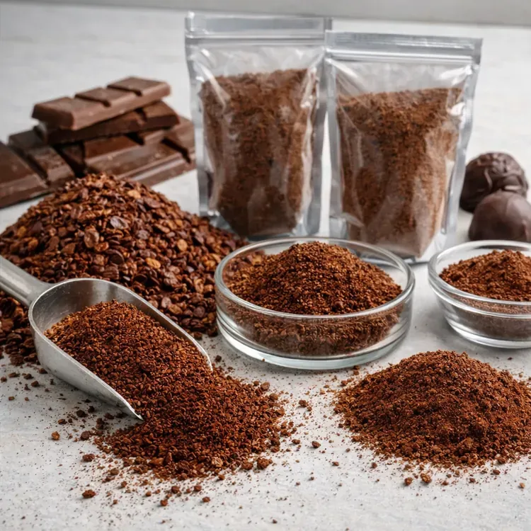 Hazelnut skins for cocoa extender blends illustration